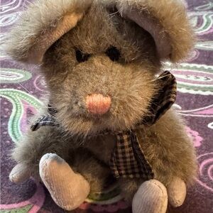 Boyds Bears "Chedda Mouska" - 6" Plush Mouse - 1993 Retired Jointed No Tags